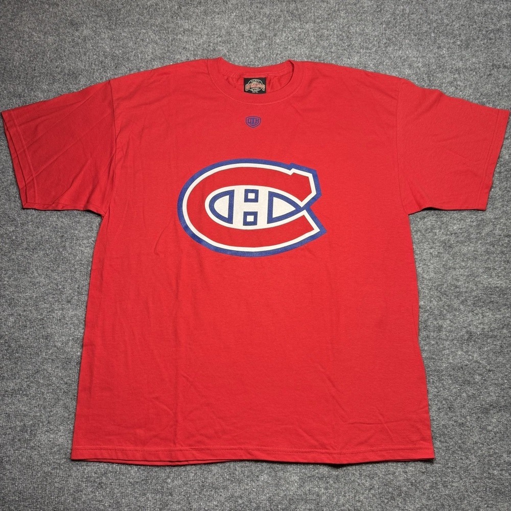 Vintage Old Time Hockey Montreal Canadiens Red Shirt Size XL